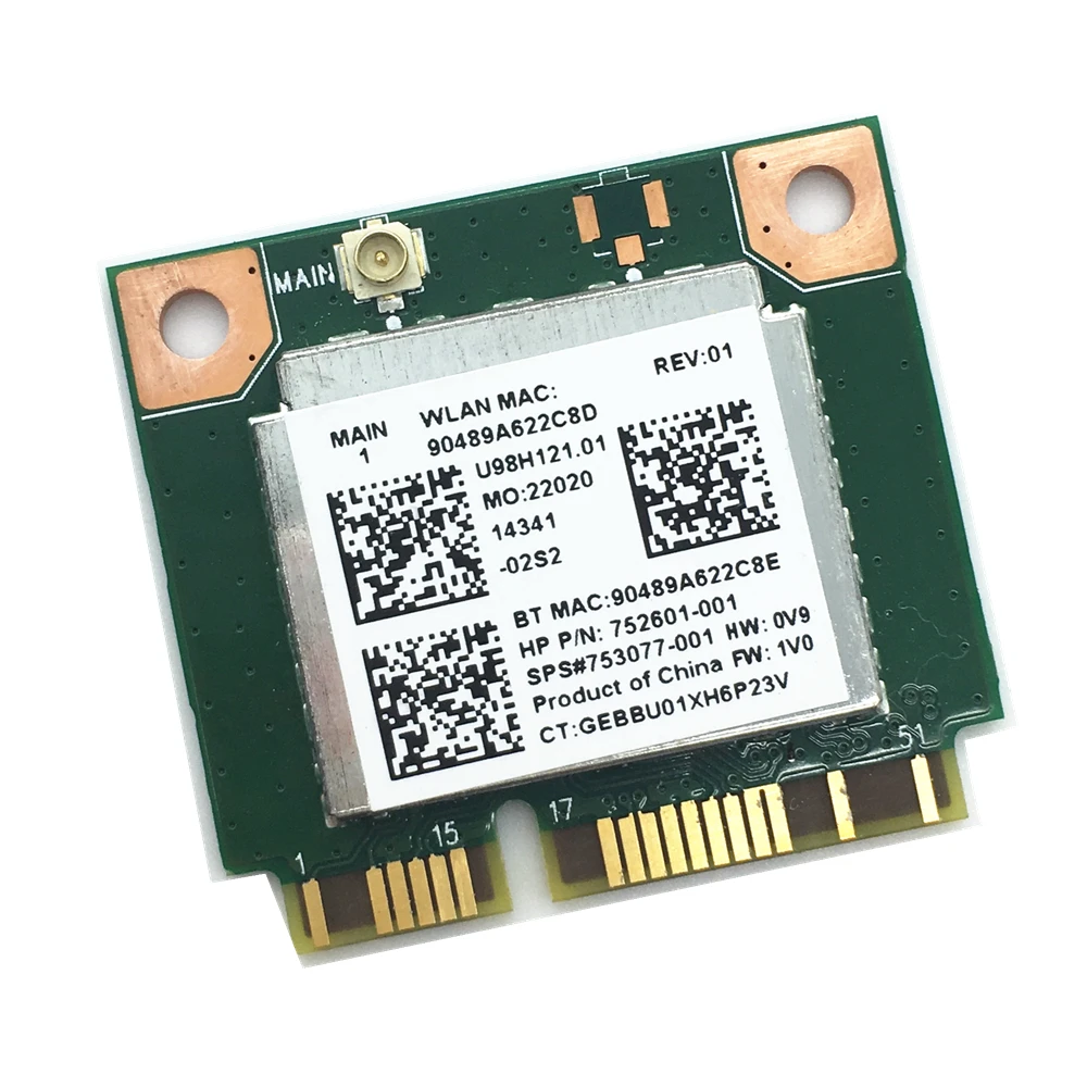 Для RTL8723BE Wifi 300 Мбит/с + Bluetooth 4 0 MINI PCI E карта 753077 001 для 470 455 G2 Бесплатная доставка|card
