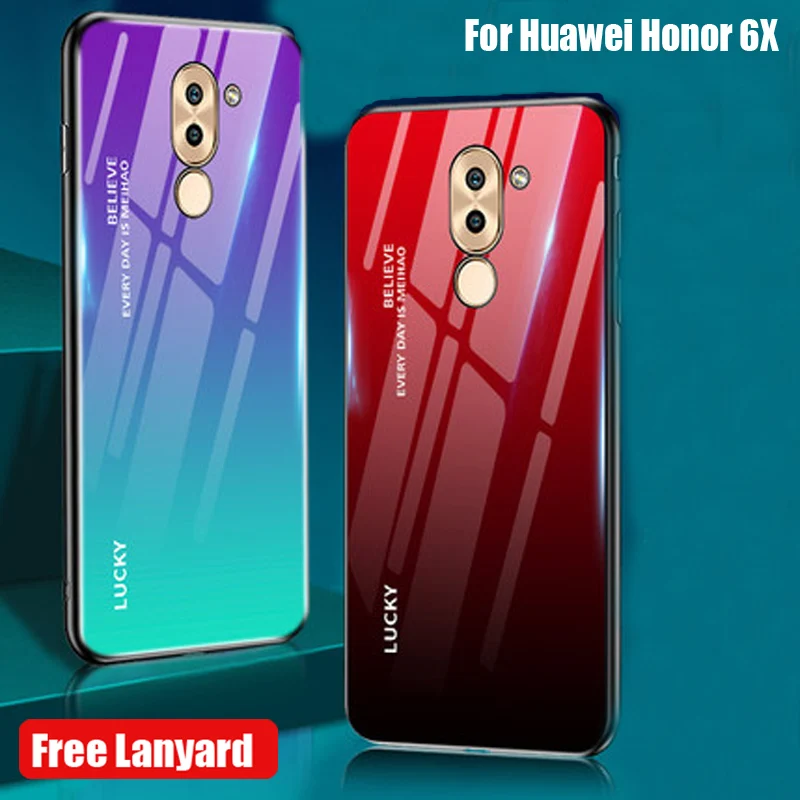 Чехол для Huawei Honor 6X мягкий чехол телефона защитный 6 X PC + силиконовые чехлы задняя