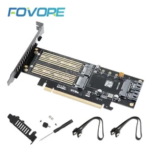 M.2 NVMe SSD NGFF к PCIE 3,0X16 адаптер M Key B Ключ mSATA PCI Express 3,0 NVME m2 SSD AHCI mSATA 3 в 1 конвертер riser card