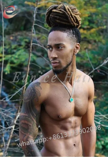 Full Colour Crochet Men Braids Hair Afo Curly Dreadlocks 