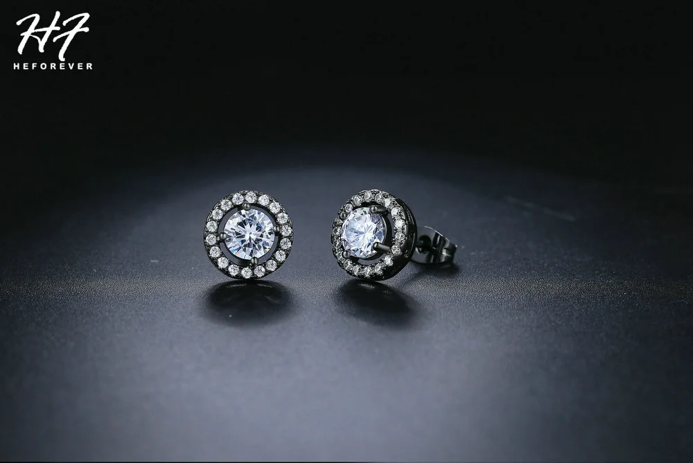 Классическое серебряное сережки-гвоздики в форме сердца и стрел, 0,75 карат AAA+ кубический цирконий, свадебные серьги для женщин E836