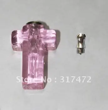 

Free shipping cross shape glass Vial pendants perfumer pendant DIY charms pendant