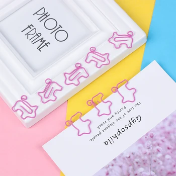

Cartoon Animal Pink Pig Mini Paper Clips Stationery Clear Binder Clips For Photos Tickets Notes Letter School Office Supply