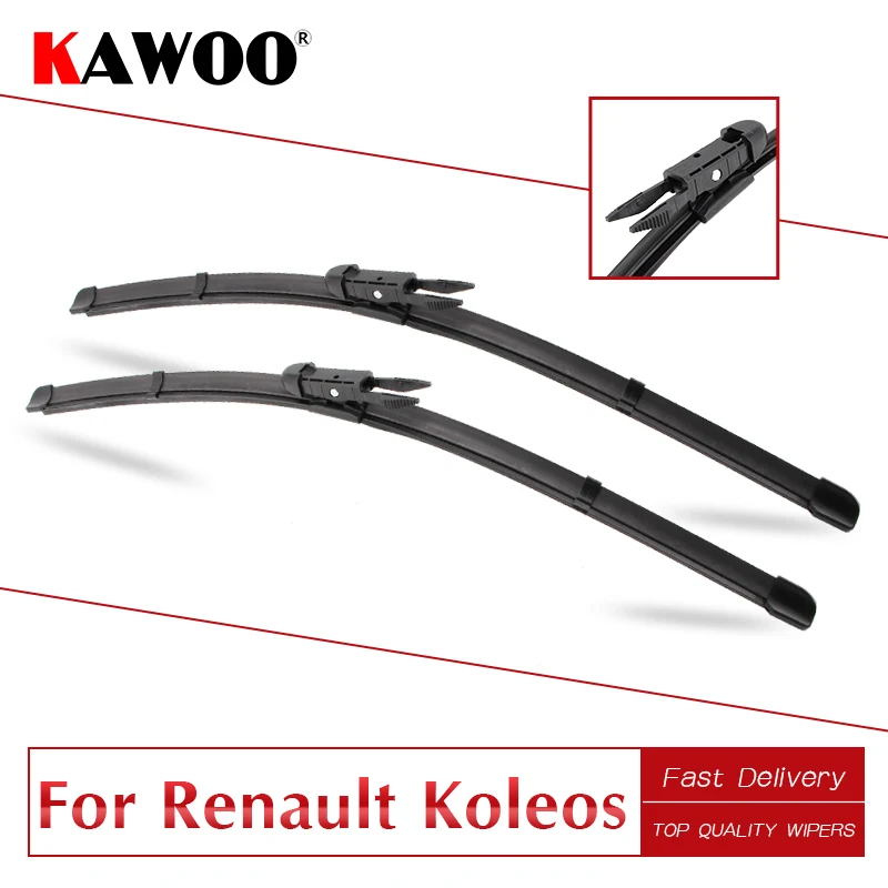 KAWOO для Renault Koleos 2" 19" 2008 2009 2010 2011 2012 2013 Автомобиля Мягкие резиновые щетки стеклоочистителя Arm