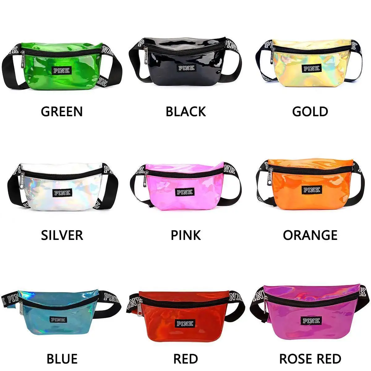 Люксовый бренд для женщин s Fanny Pack блестящая кожа плюшевый пояс талии бум Сумка карман для телефона Женская поясная сумка