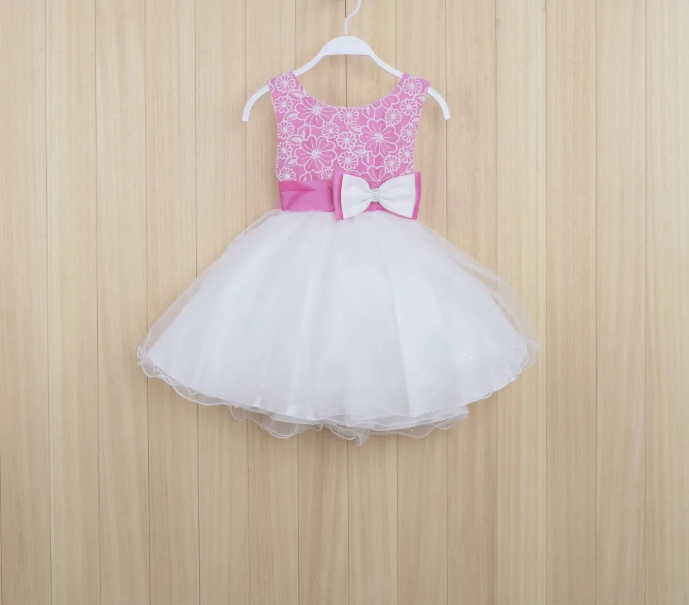 

summer girl a birthday American girls dress embroidered beads flower decoration high-grade dress color butterfly wedding dress