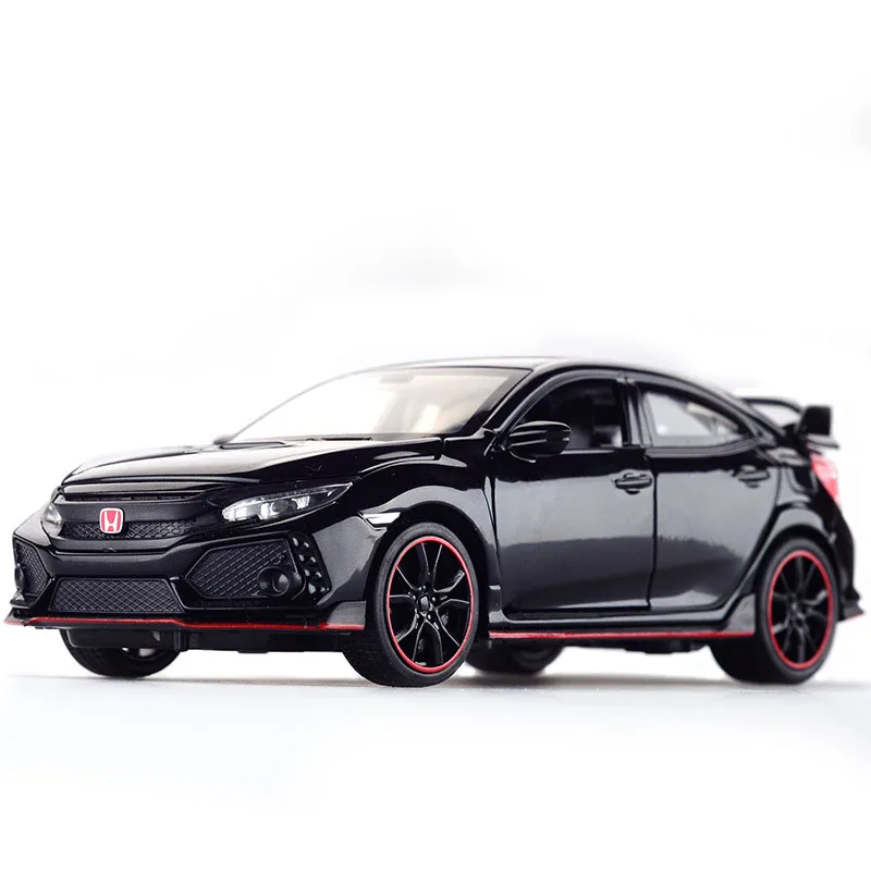 

Diecast Model Car Honda Civic Type R 1/32 Metal Alloy Simulation Pull Back Cars Lights Toys Vehicles For Kids Gifts For Children