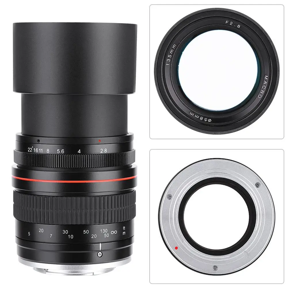 135 мм F2.8 DSLR Full-frame телефото большая апертура Руководство объектив с фиксированным фокусом камера крепление для Canon EF для Nikon F