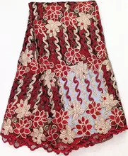 (5yards/lot) SJLN21!good looking African net lace with sequins,high quality French lace fabric for wedding dress!