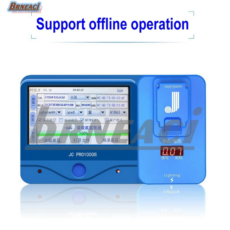 Brneaci JC Pro1000s PCIE NAND Programmer XR XS Repairer Reader Repair Error Tool XSmax Обновление памяти для iPhone|Наборы
