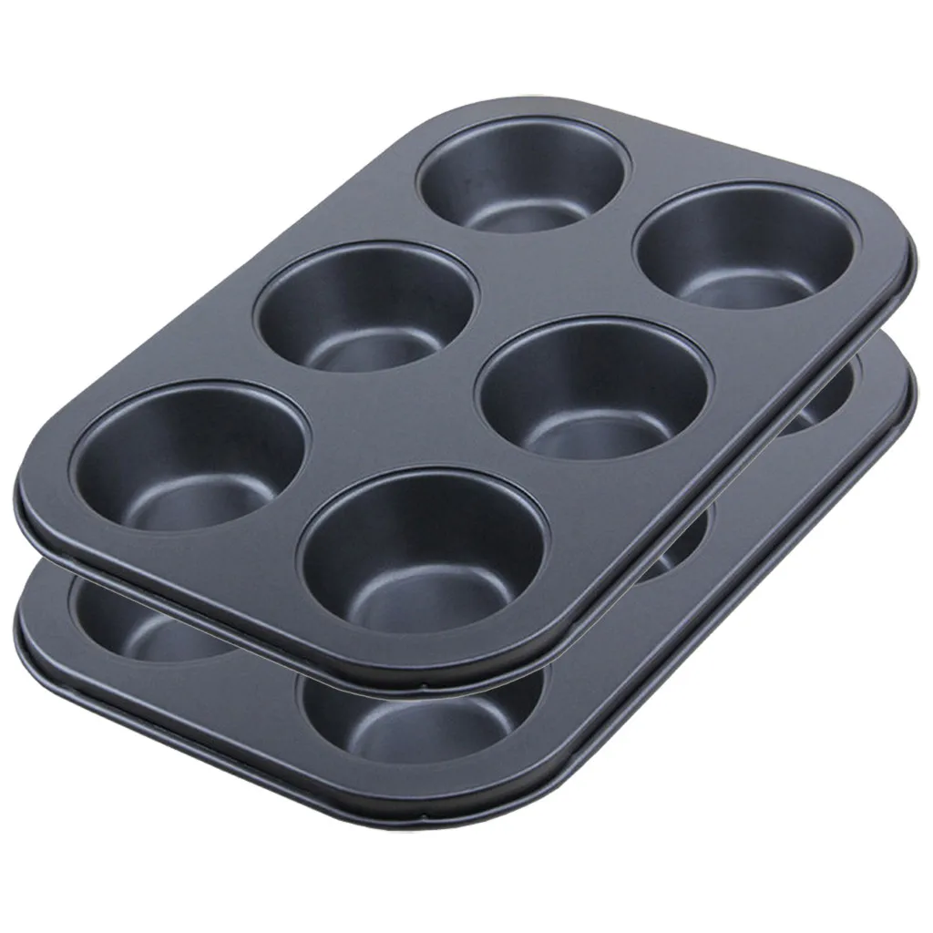 Non Stick Tin Tray Baking Pudding Mold 6 Cup Large Silicone Bun//Muffin