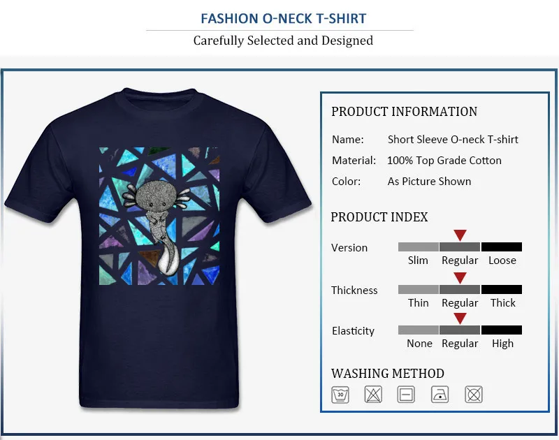 Tops Shirt Sweet Axolotl Summer Retro Printed Short Sleeve Cotton Fabric Round Collar Men's Top T-shirts Printed Tee-Shirt Sweet Axolotl