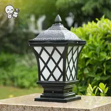 Наружный черный медный Алюминиевый E27 Светодиодный фонарь ландшафтное освещение винтажный Ретро IP65 водонепроницаемый светильник для сада столб колонна