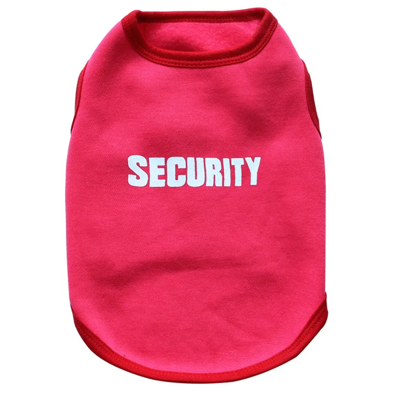 SECURITY Dog Shirt Summer Clothes for Pet Puppy Tee shirts Dogs