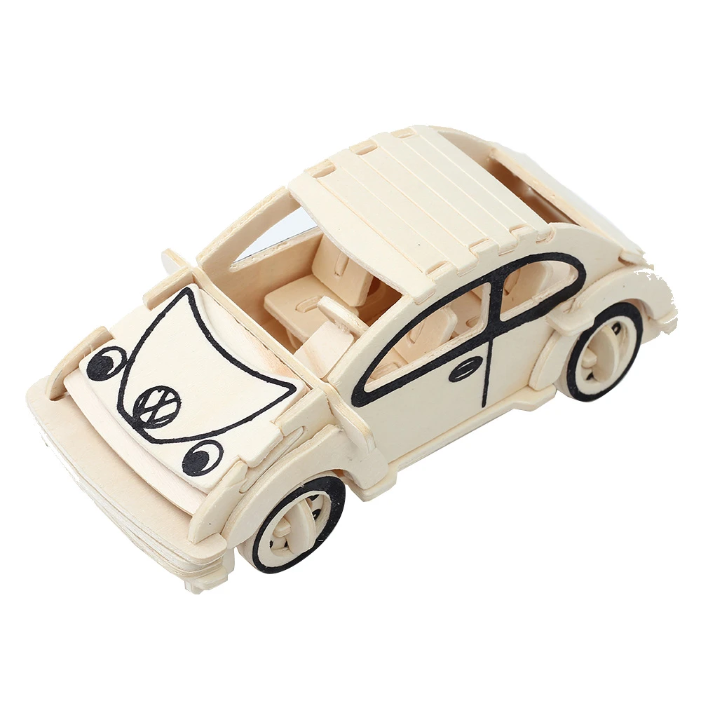 3d wooden puzzle car