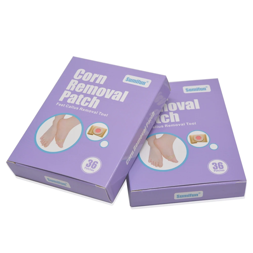 

72Pcs/2Boxes Sumifun Foot Corn Remover Plaster Patch Feet Callus Removal Tools Foot Detox Patch Feet Care Products D0606