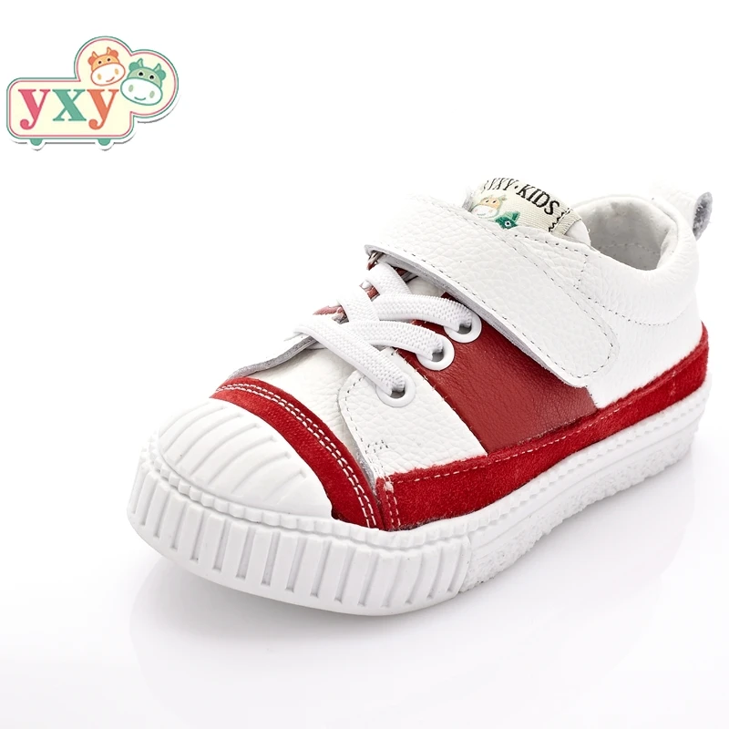 

YXY 2019 durable squeaky pig genuine leather baby kids boys girls toddlers flower anti-slip children fashion Sneakers shoes