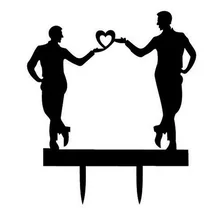 100 шт./партия, креативный дизайн для геев, свадебный торт, вставленная карта, свадебный торт, Топпер, украшения для торта для вечеринки