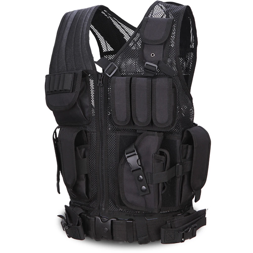 Outdoor Breathable Tactical Mesh Vest Multi functional Training Combat