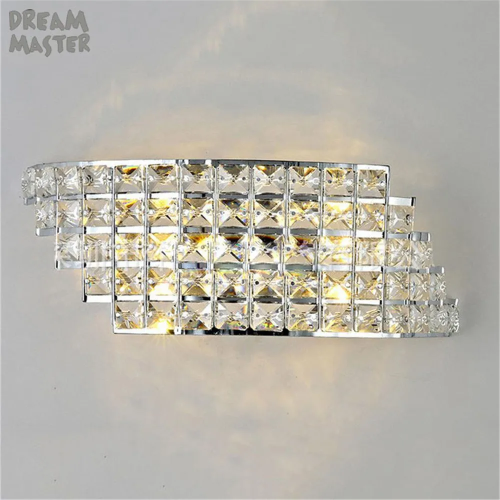 

2018 New LED crystal wall lights bedroom bedside wall sconces arandelas abajur para quarto aisle corridor porch led lamps