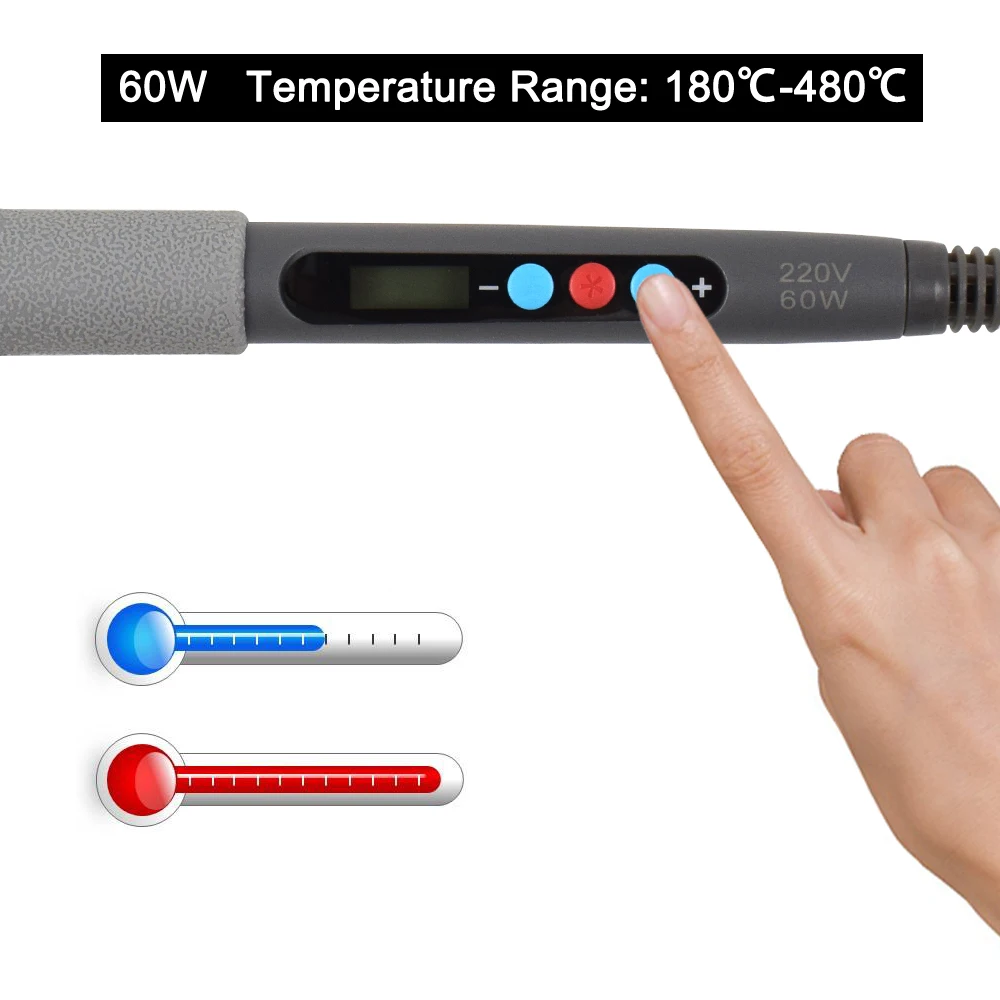 NEWACALOX 110 В/220 В ЖК-цифровой электрический паяльник 60 Вт/80 Вт/90 Вт Регулируемая NC паяльная станция с термостатом сварочный ремонт