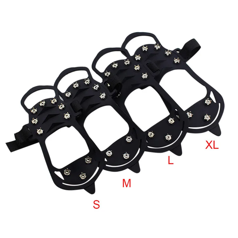 Ice Gripper Spike for Shoes Outdoor Anti Slip Climbing Snow Spikes Crampons Cleats Chain Claws Grips Boots Cover #3d20 (3)