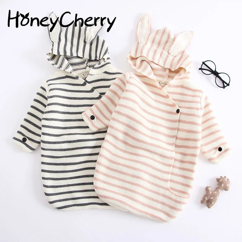

2019 New Baby Romper Striped Blanket Knitted Quilt Baby sleeping bag Newborn Baby Girl Clothes Baby Girl Romper
