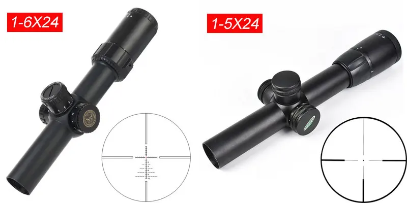 Компактный охотничий прицел WestHunter 1-5X24 Target Riflescopes Регулируемая охотничья тактическая оптика для винтовок