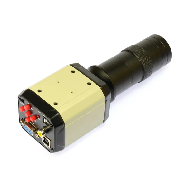 3in1 2.0MP HD قابل للتعديل صناعة الصناعية المجهر كاميرا مجموعة VGA CVBS AV التلفزيون USB الناتج + C-جبل عدسة + الجدول حامل حامل