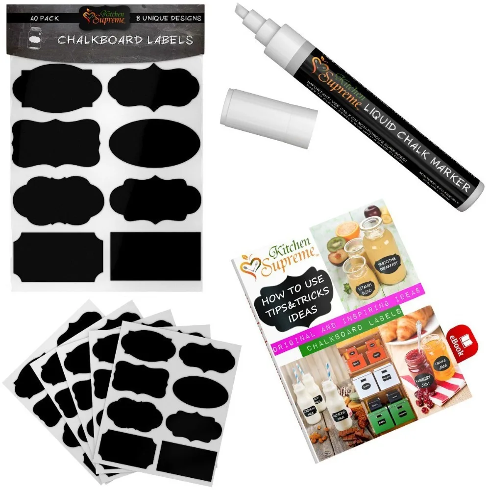 

Chalkboard Labels Blackboard Sticker Craft Kitchen Jars Organizer Labels Stickers Black Stickers Adhesive Hand made Stickers