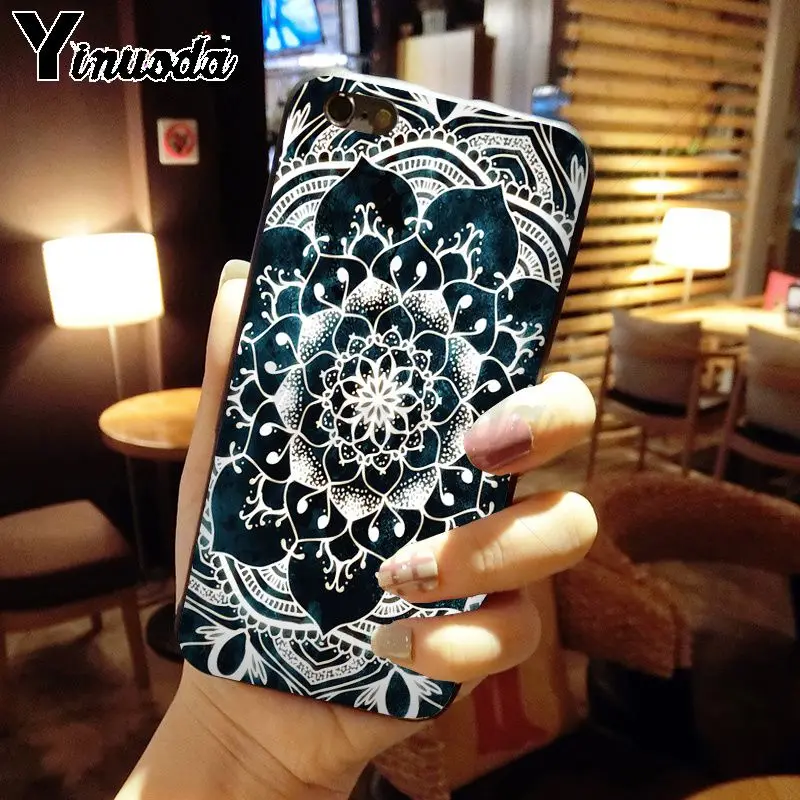 blue gold Mandala flower dream castcher