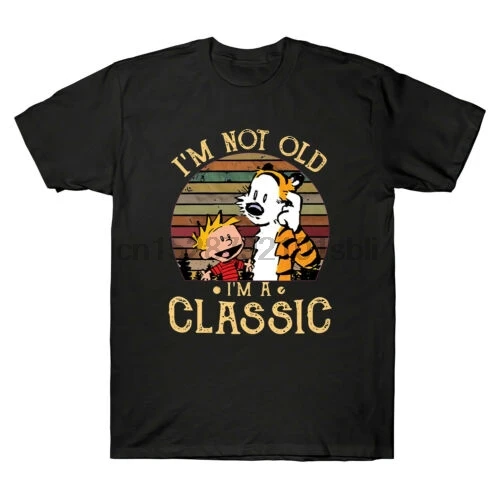 

Calvin and Hobbes I'm Not Old I'm A Classic Men Black T Shirt