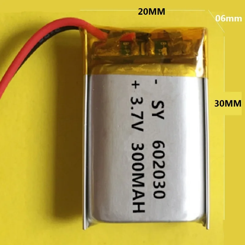 602030 300 мАч 3 7 в литий-полимерная батарея Lipo для Ручка bluetooth камера gps MP5 гарнитура