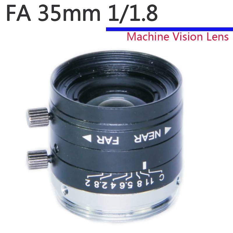 HDFA 35 мм 1/1.8 &quotлинзы машинного зрения без искажения C-Mouth промышленная камера |
