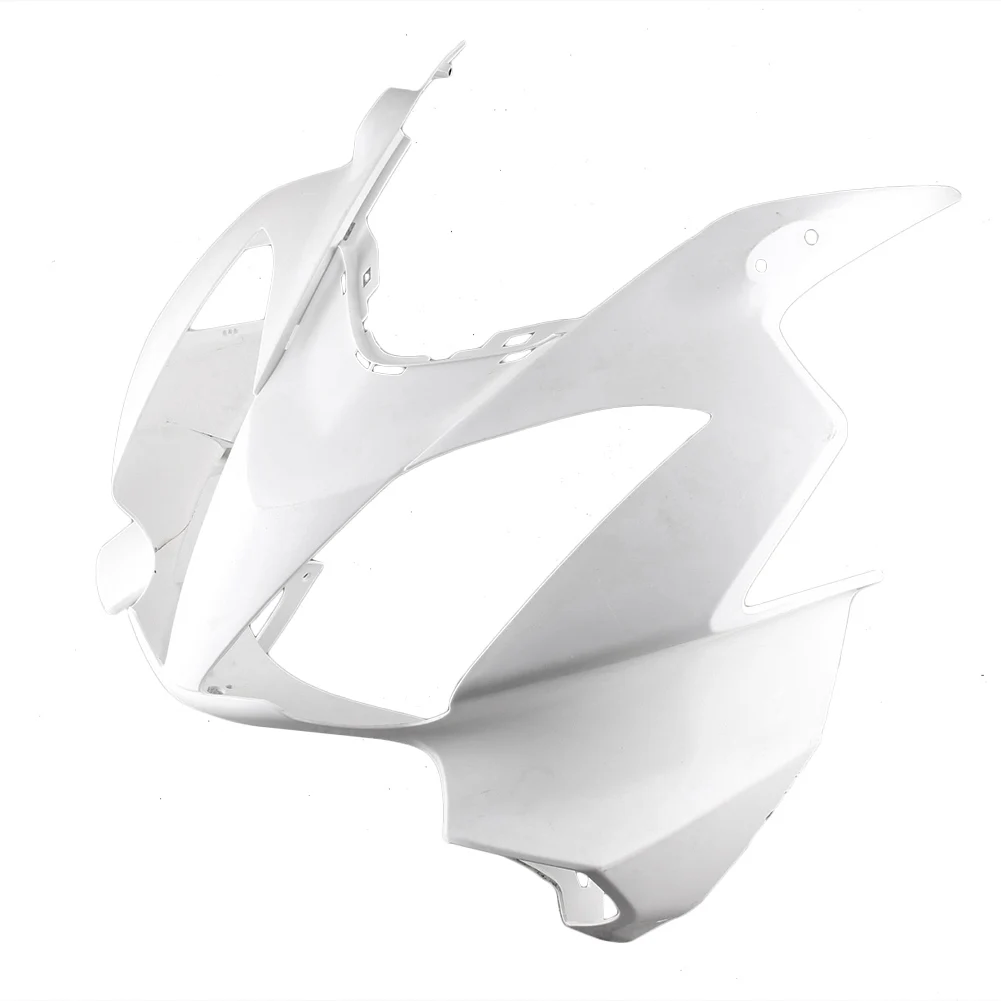 For Honda VFR800 Upper Front Nose Cowl Fairing 2002-2012 Motorbike Part Accessories Injection Mold ABS Plastic Unpainted White