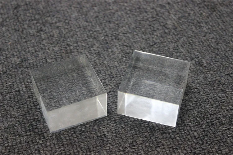 

50x50x30mm Solid acrylic crystal square block jewelry display show stand holder plexiglass crafts