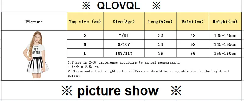 Girls Short Skirt Size