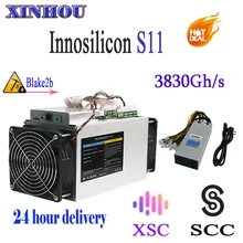 ГТК XSC Шахтер Innosilicon S11 SiaMaster 3830Gh/s Blake2b Asic шахтер с PSU лучше чем Antminer A3 FFMiner D18 DS19 M3X T15
