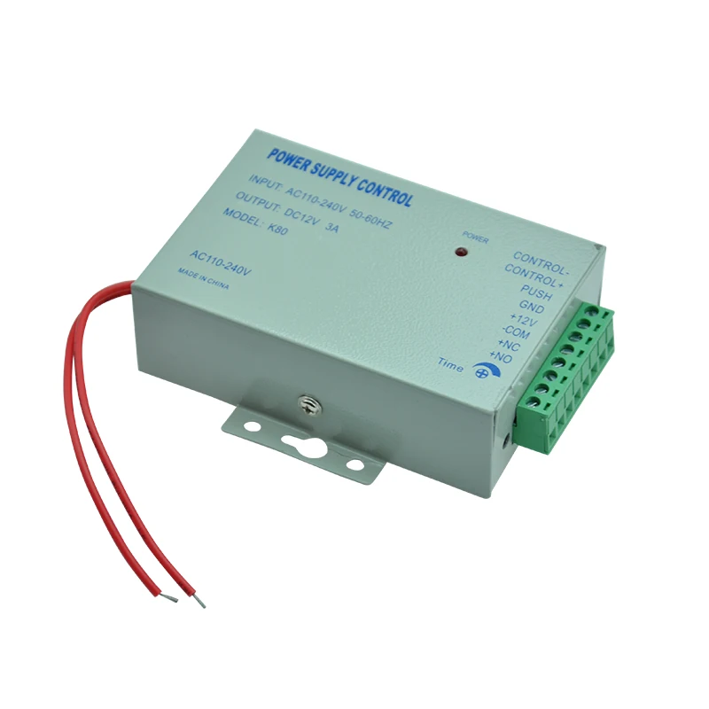 

DC 12V New Door Access Control system Switch Power Supply 3A/AC 110~240V Delay time max 15 sec