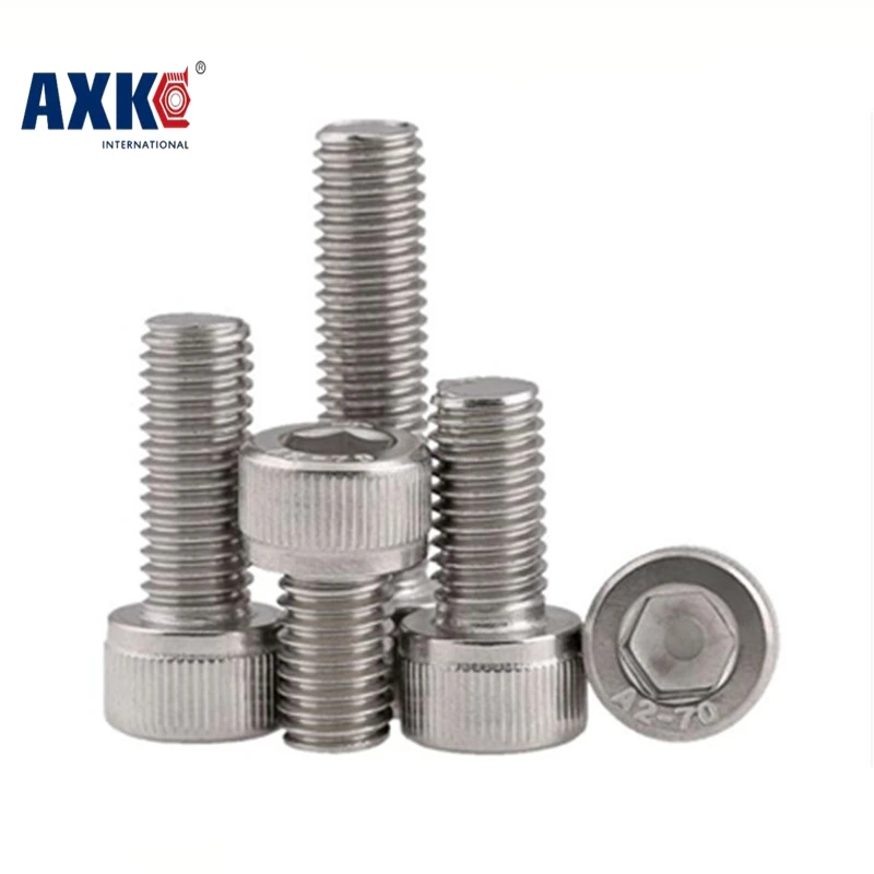 

50pcs M1.6 M2 M2.5 M3 M4 Din912 304 Stainless Steel Hexagon Socket Head Cap Screws Bicycle Hex Bolts