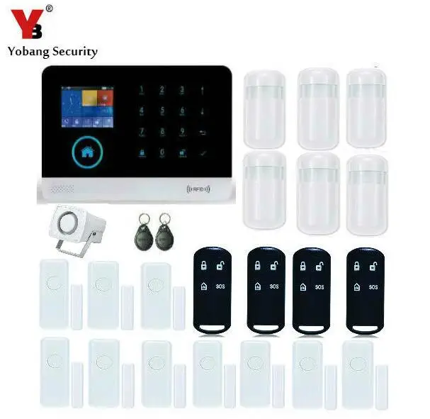 YoBang Security 3G WCDMA Wireless Home Security LCD Touch Screen Alert Panel Home Safety Alarm System Door Window Sensor APP YoBang Security 3G WCDMA Wireless Home Security LCD Touch Screen Alert Panel Home Safety Alarm System Door Window Sensor APP