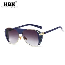 HBK, элегантные солнцезащитные очки пилота, женские, стразы, итальянский бренд, Роскошные, бриллиантовое украшение, мужские солнцезащитные очки, UV400