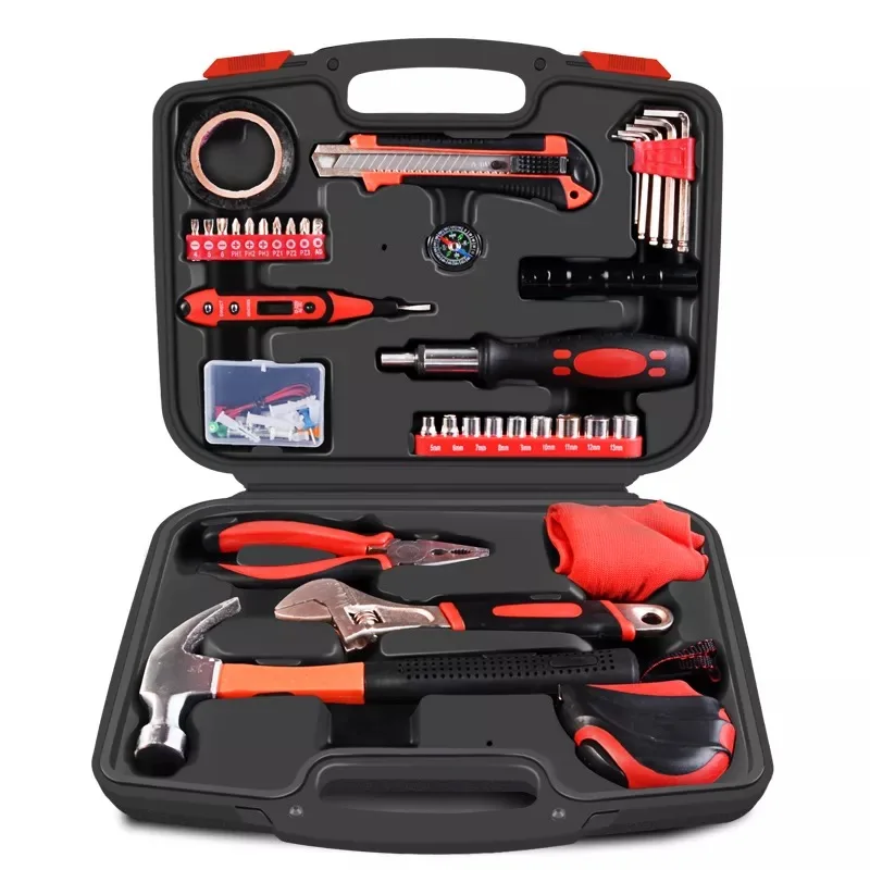 

Handskit Precision Screwdriver Set with Ruler Hammer Mini Flashlight Wrench Test Electric Pen Multifunction Maintenance Tool
