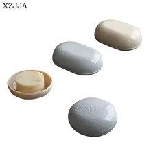 XZJJA простой цветной полый дренажный мыльница пластиковый поднос Sapone с крышкой контейнер-держатель для мыла портативные аксессуары для путешествий