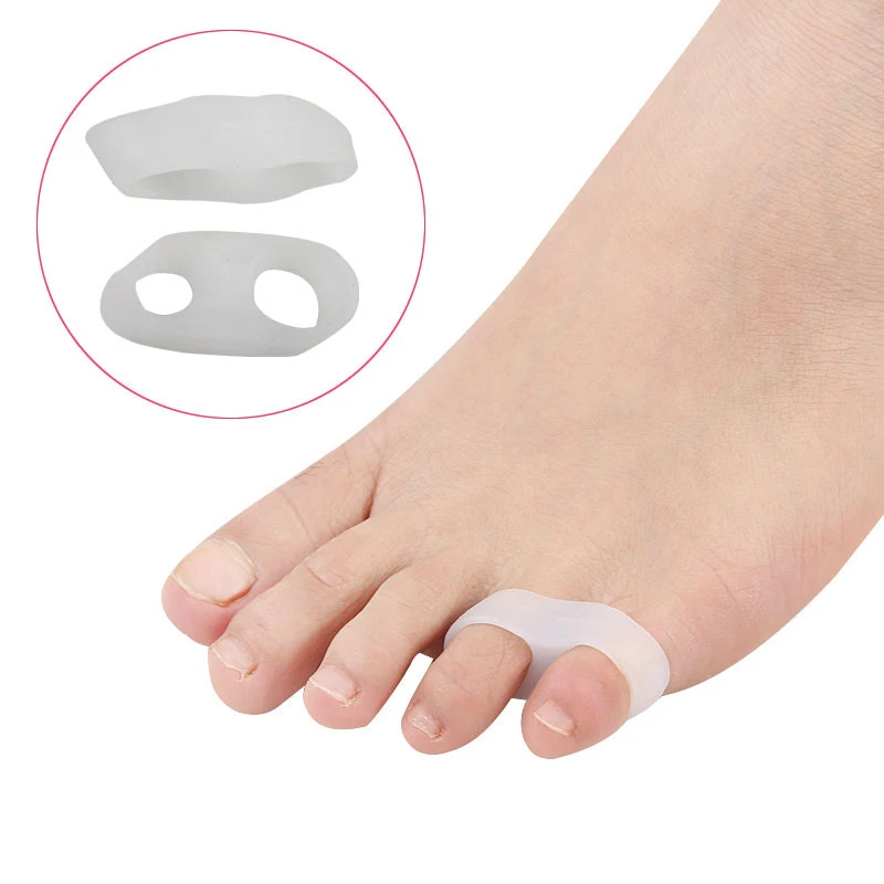 

1 Pair Little Toe Separator Hallux Valgus Correction Little Toe Silicone Gel Orthotics Pedicure Bunion Corrector Foot Care Tool