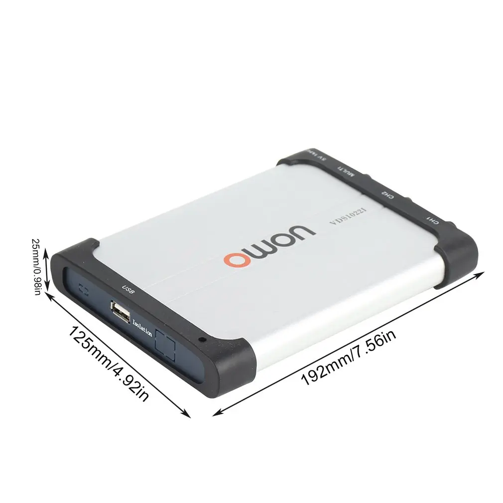 Owon VDS1022I Осциллограф портативный 25 МГц 2 + 1 Каналы запись USB хранения генератор