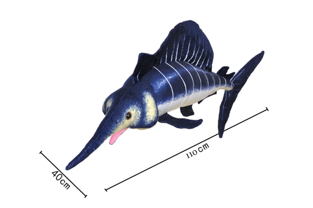 stuffed plush sea animals sailfish fish toy big blue fish doll9
