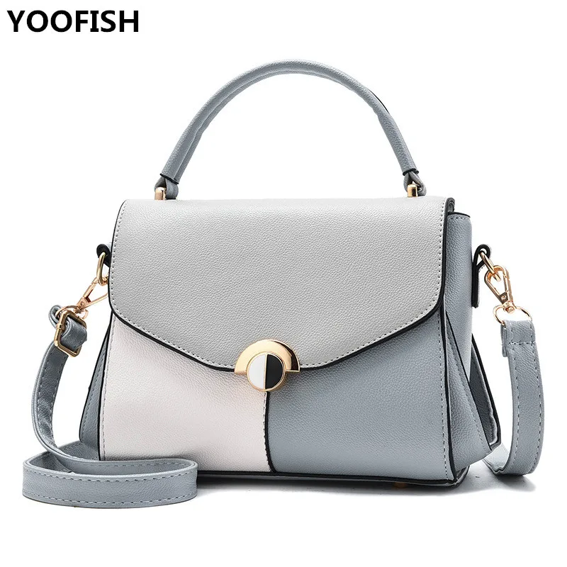 

Fashion Cover Trend Women Handbags Patchwork color Lady Simple Casual Style Comfortab PU Leather Waterproof Hand Bags XZ-200.