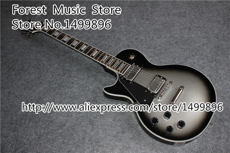 

Hot Selling Vintage Silverburst Matte Finish Left Handed LP Custom Guitars Electric From China Factory
