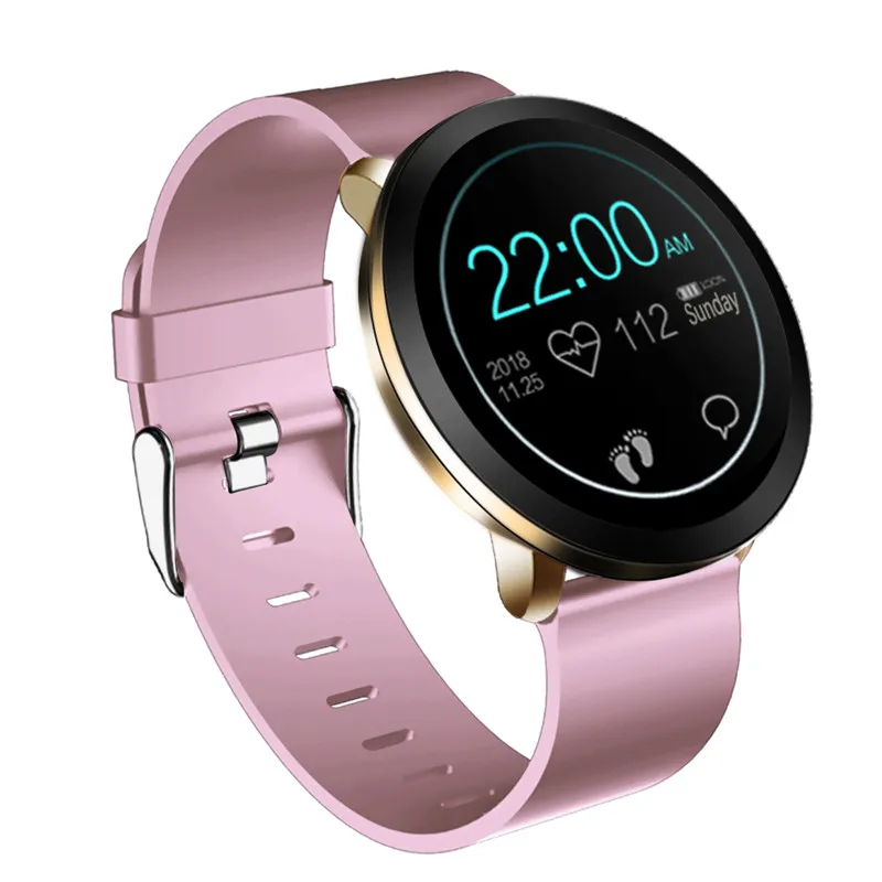 L8 Смарт часы для женщин Спорт шаг трекер сердечного ритма Монитор артериального давления Whatsapp уведомления о сообщениях умные часы для бега мужчин - Цвет: pink silica